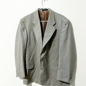 Gianfranco Ruffini Tan Twist Knit Tweed Like Italian Wool Blazer